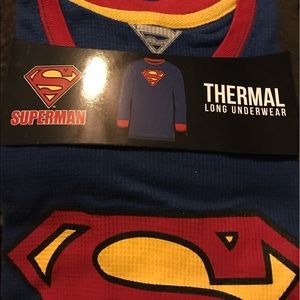 MENS SUPERMAN THERMAL UNDERWEAR TOP SIZE SMALL NWT